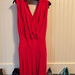 CAbi Red Sleeveless Jumpsuit